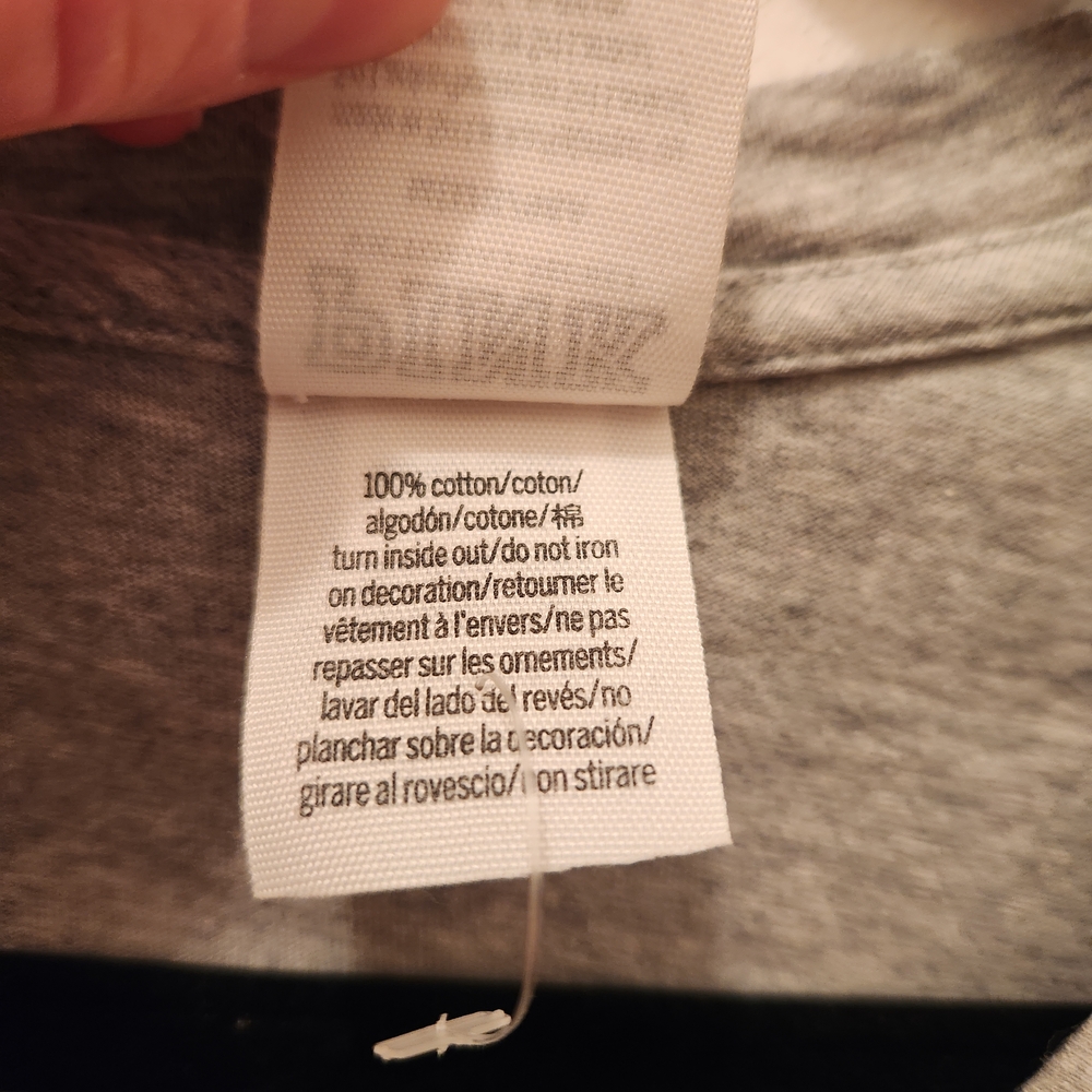 PINK Victoria's Secret Grey Crewneck Pocket Tee with Sequined Back Size M - Picture 5 of 5
